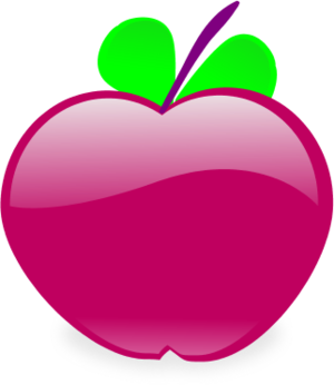 Pink Apple Clipart Dark Pink Apple Vector Clip