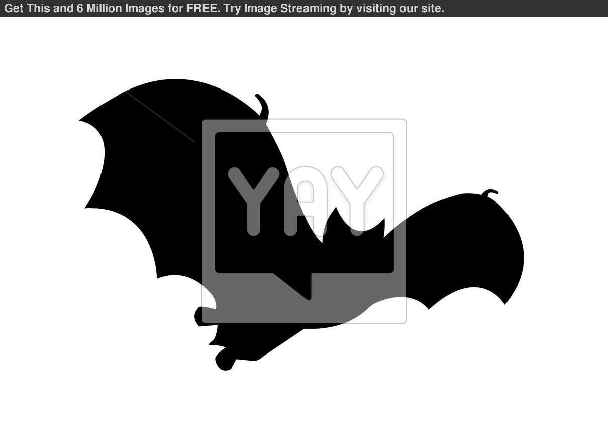 Royalty Free Image Of Bat Silhouette In Flight Clipart