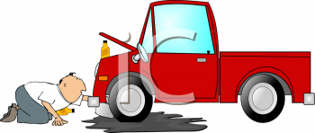 The Oil In His Truck Clip Art   Royalty Free Clipart Illustration