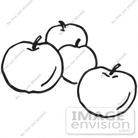 Apples In Black And White Black And White Apple Clip