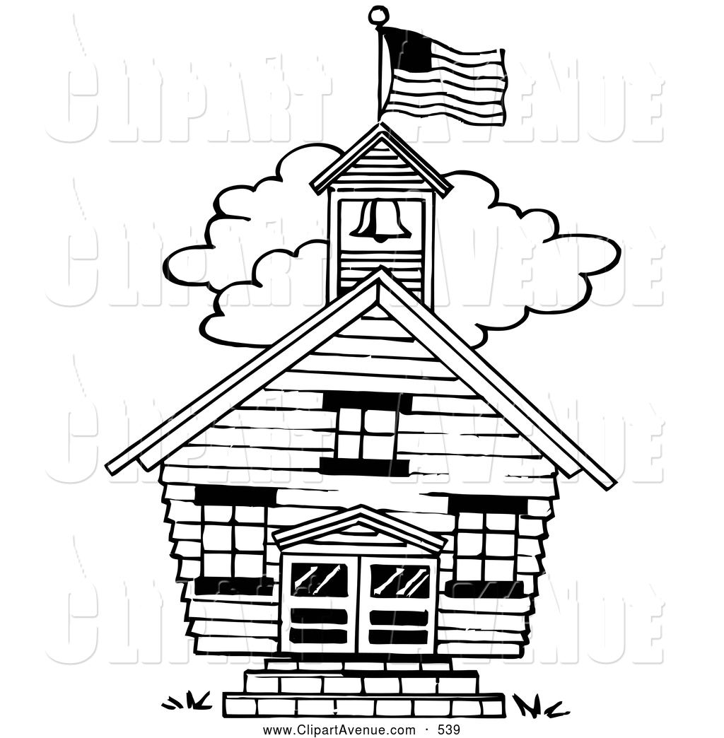 Avenue Clipart Of A Old Fashioned One Room School House