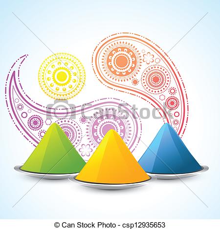 Clipart Vector Of Indian Holi Festival   Vector Stylish Background Of