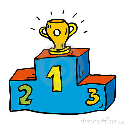 Doodle Podium With Prize Cup Stock Photography   Image  20237592