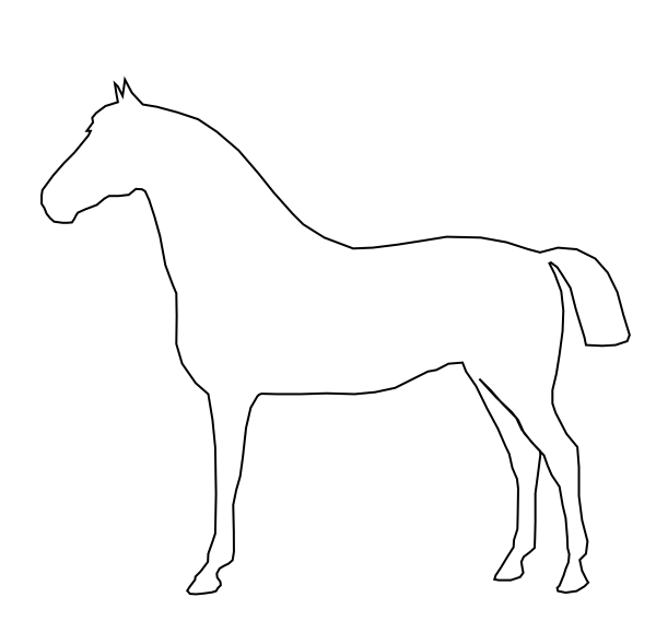 Horse Outline Clip Art At Clker Com   Vector Clip Art Online Royalty