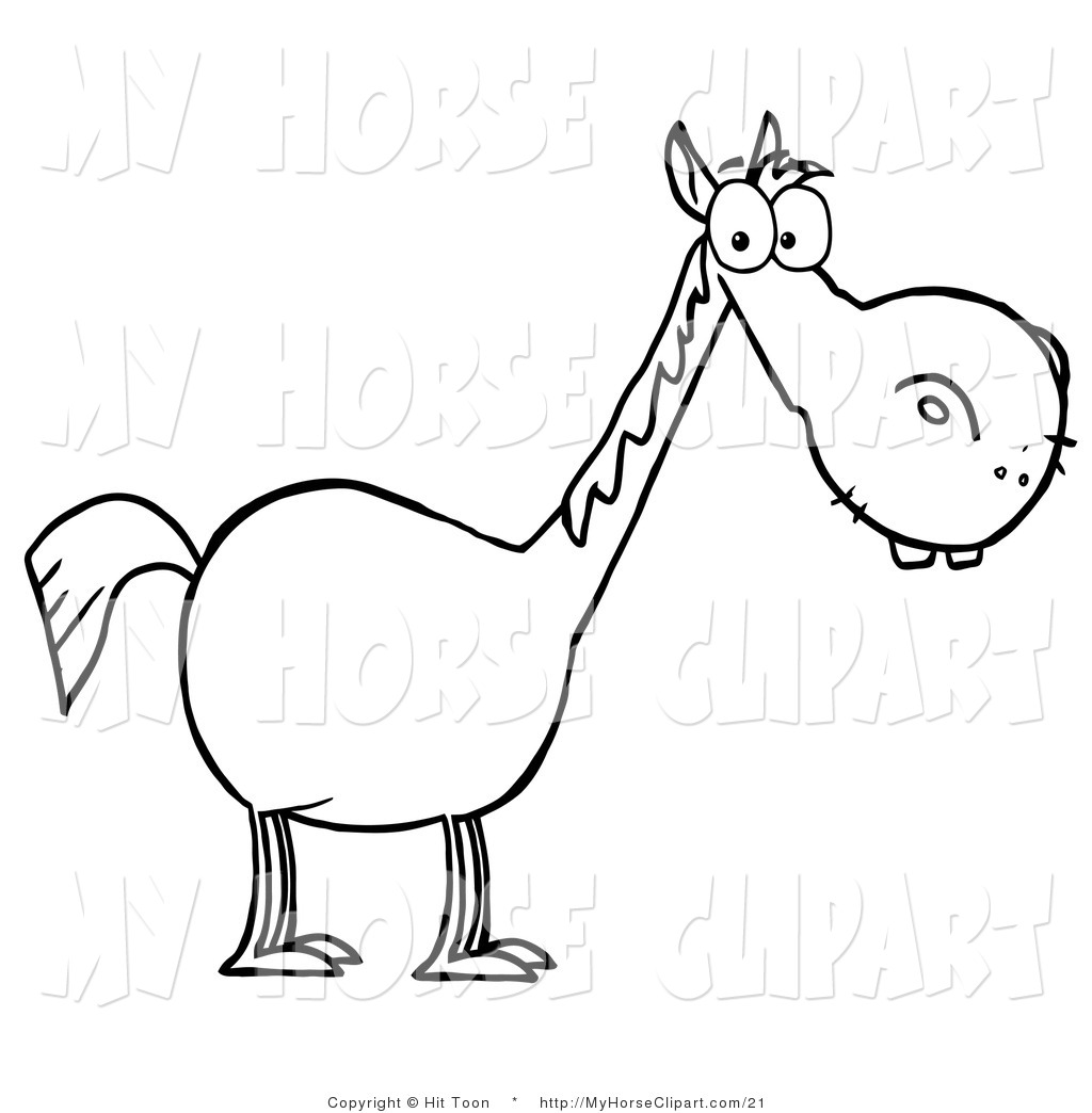 Horse Outline Colouring Pages  Page 3
