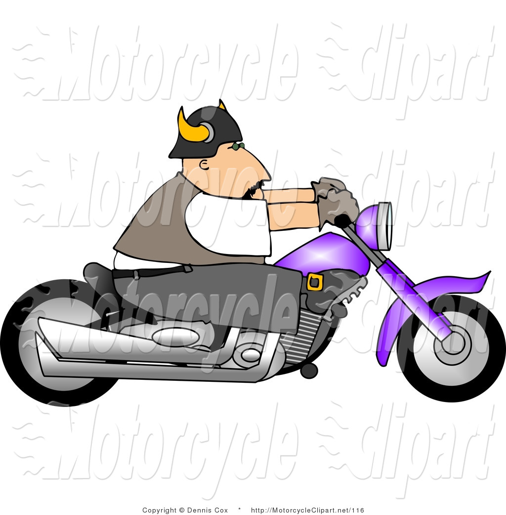 Larger Preview  Transportation Clipart Of A Biker Dude By Djart