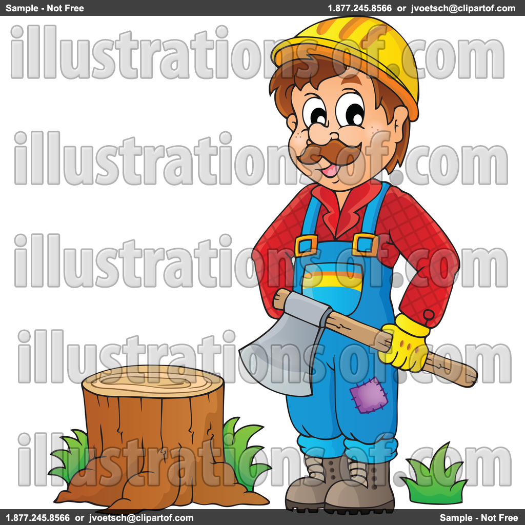 Logger Clipart Royalty Free Rf Lumberjack Clipart Illustration By