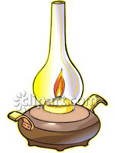 Old Fashioned Oil Lamp   Royalty Free Clipart Picture