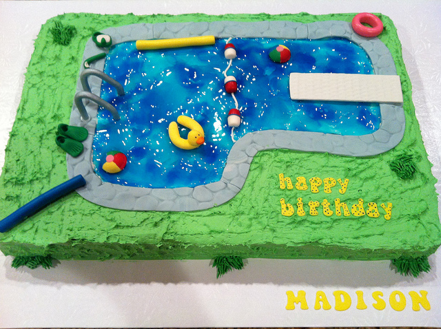 Snap Pool Party Birthday Cake Flickr Photo Sharing Photos On Pinterest