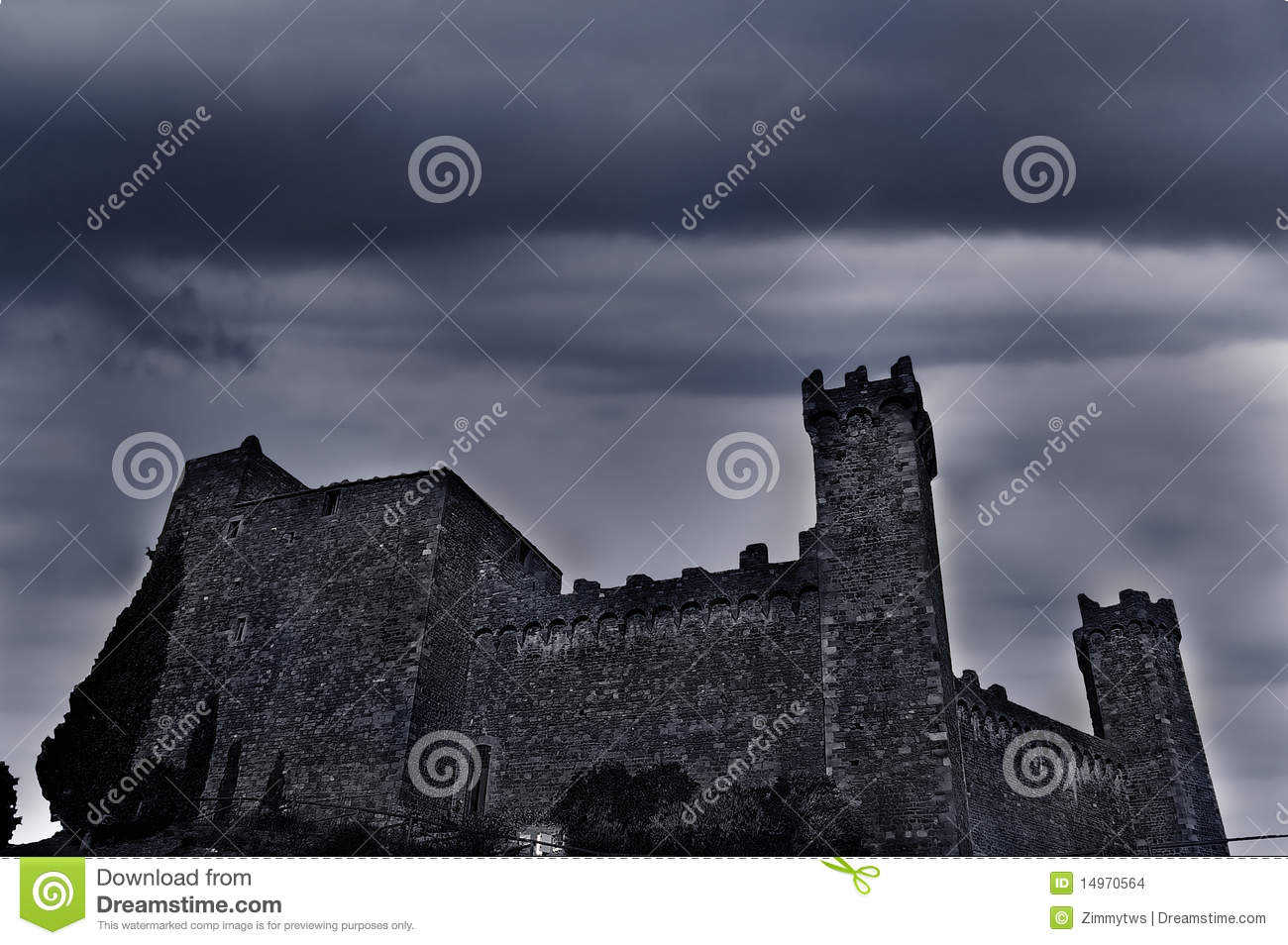 Spooky Castle Stock Images   Image  14970564