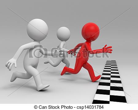 Stock Illustration Of Race Competition  Win Success   Three People