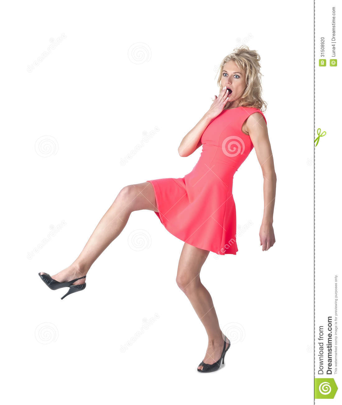 Surprised Woman With Hand Over Mouth Stock Photo   Image  31508920