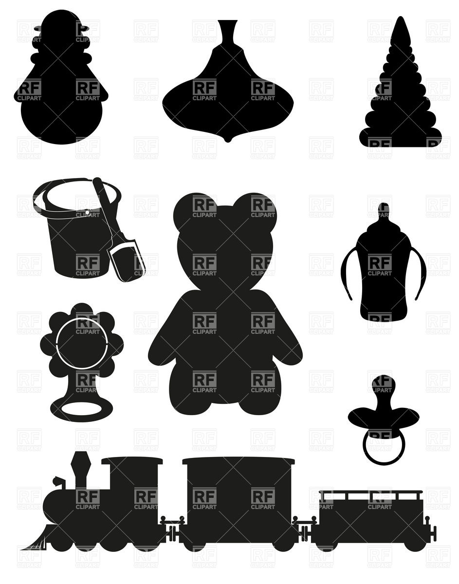 Toys And Baby Accessories Silhouettes 19443 Silhouettes Outlines