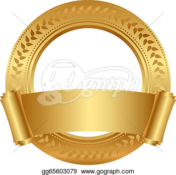 Vector Floral Frame With Gold Scroll  Clipart Drawing Gg65603079