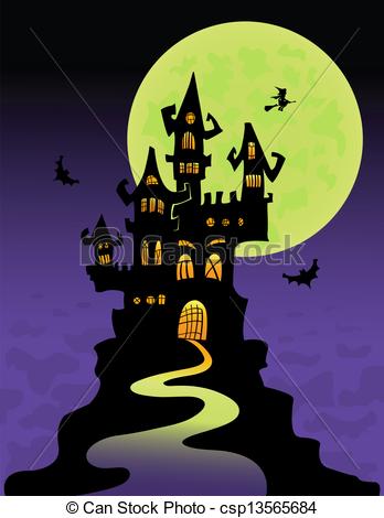 Vector   The Scary Castle   Stock Illustration Royalty Free