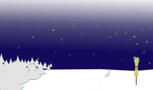 Winter Night Scene Clipart Vector Clip Art Online Royalty Free