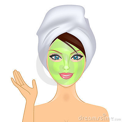 Woman With Facial Mask Royalty Free Stock Photos   Image  24159178