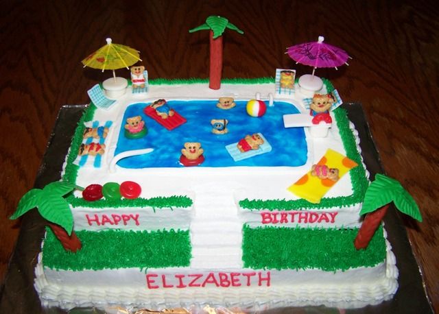Year Old I Suspect Pool Y Birthday Cake Images Pool Y Cakes This Cake    