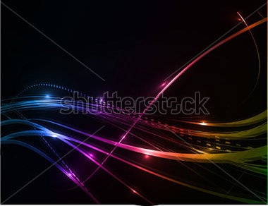 Abstract   Abstract Glowing Lines Of Light With Rainbow Colors