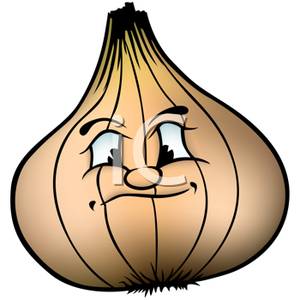 Angry Cartoon Onion   Royalty Free Clipart Picture