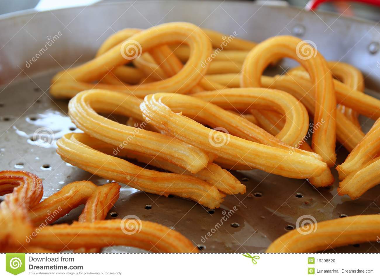 Churros Fried With Vegetal Oil Unhealthy Fat Food