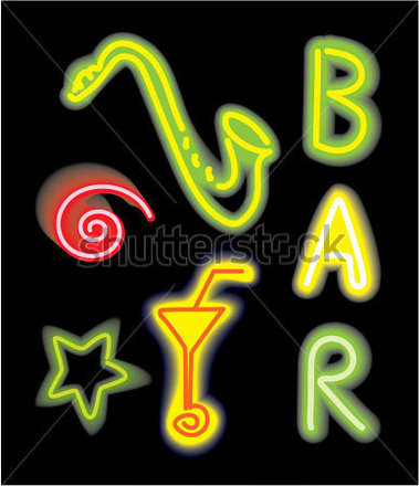 File Browse   Industrial   Neon Glow Entertainment Signs  Vector