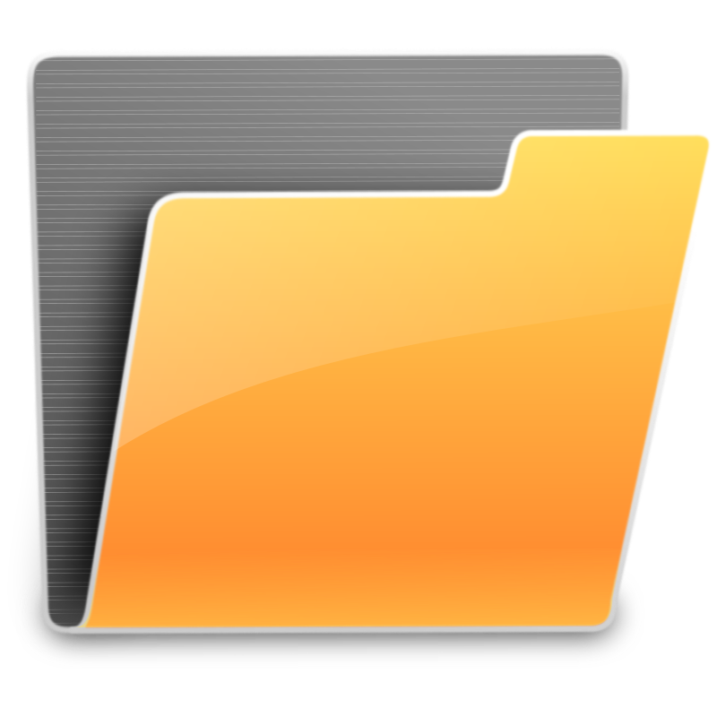 Folder Icon By Usiiik   Orange And Gray Folder Icon  48x48