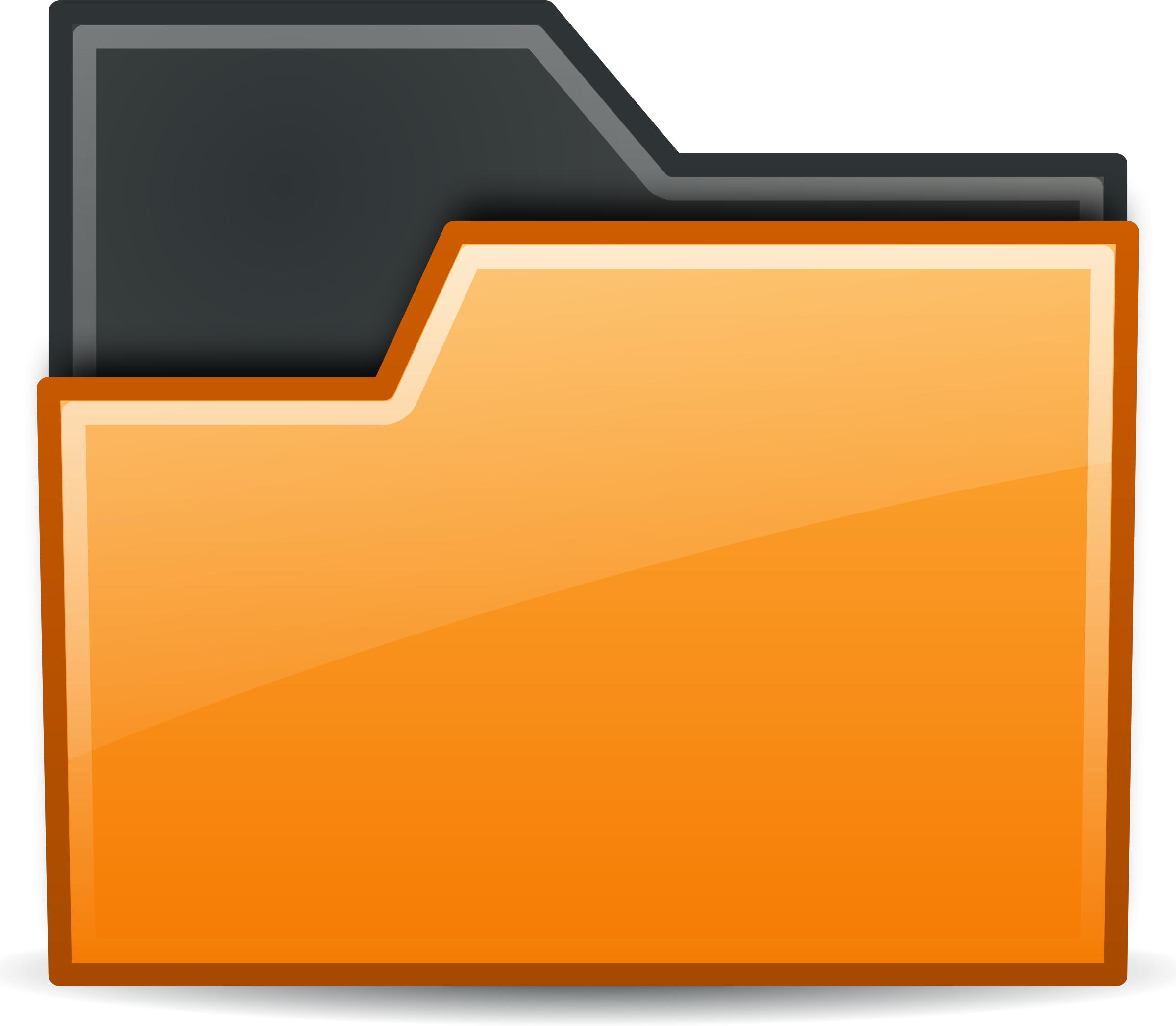 Folder Orange By Sixsixfive