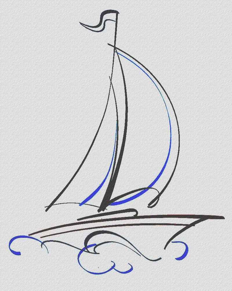 Gallery For   One Sail Sailboat Clip Art