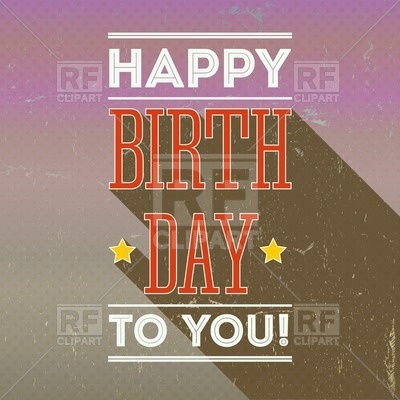 Happy Birthday   Grunge Retro Poster 41480 Holiday Download Royalty