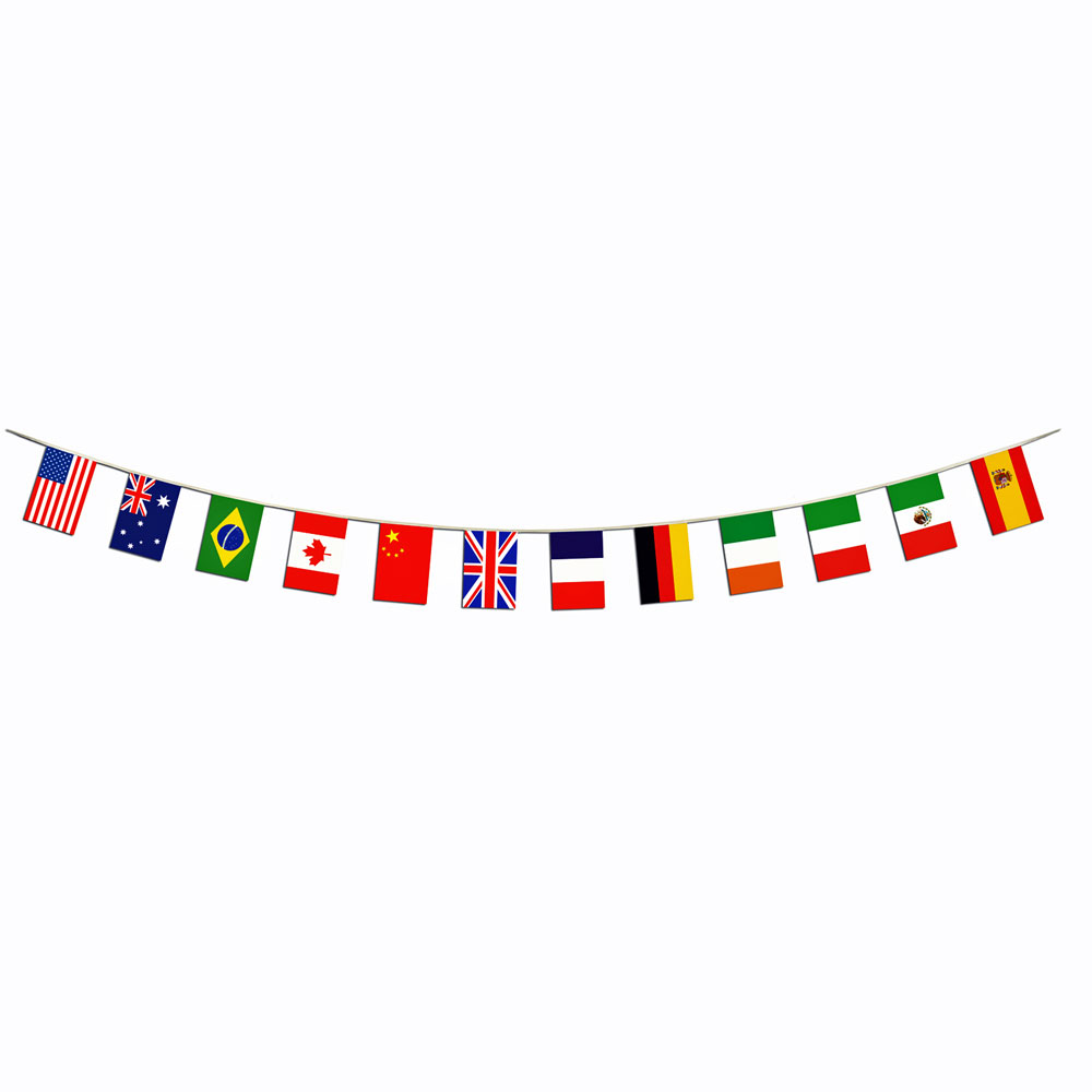 International World Flag Border Banner