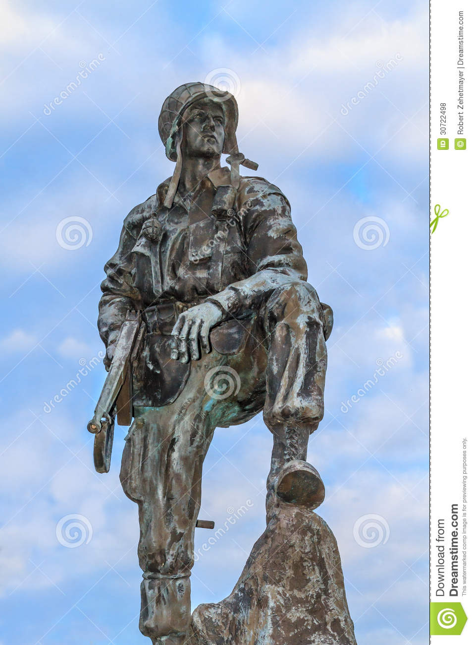 Iron Mike Statue In Normandy France Royalty Free Stock Photos   Image