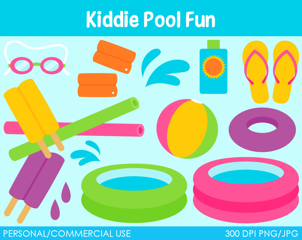 Kiddie Pool Fun Clipart Digital Clip Art By Mareetruelove On Etsy