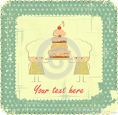 Menu Card Design With Chef Birthday Card Royalty Free Stock Image