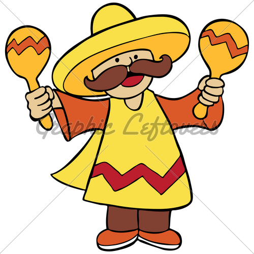 Mexican Maraca Player   Gl Stock Images