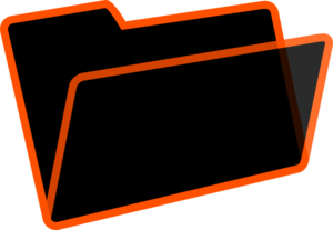 Orange And Black Folder Clip Art   Vector Clip Art Online Royalty
