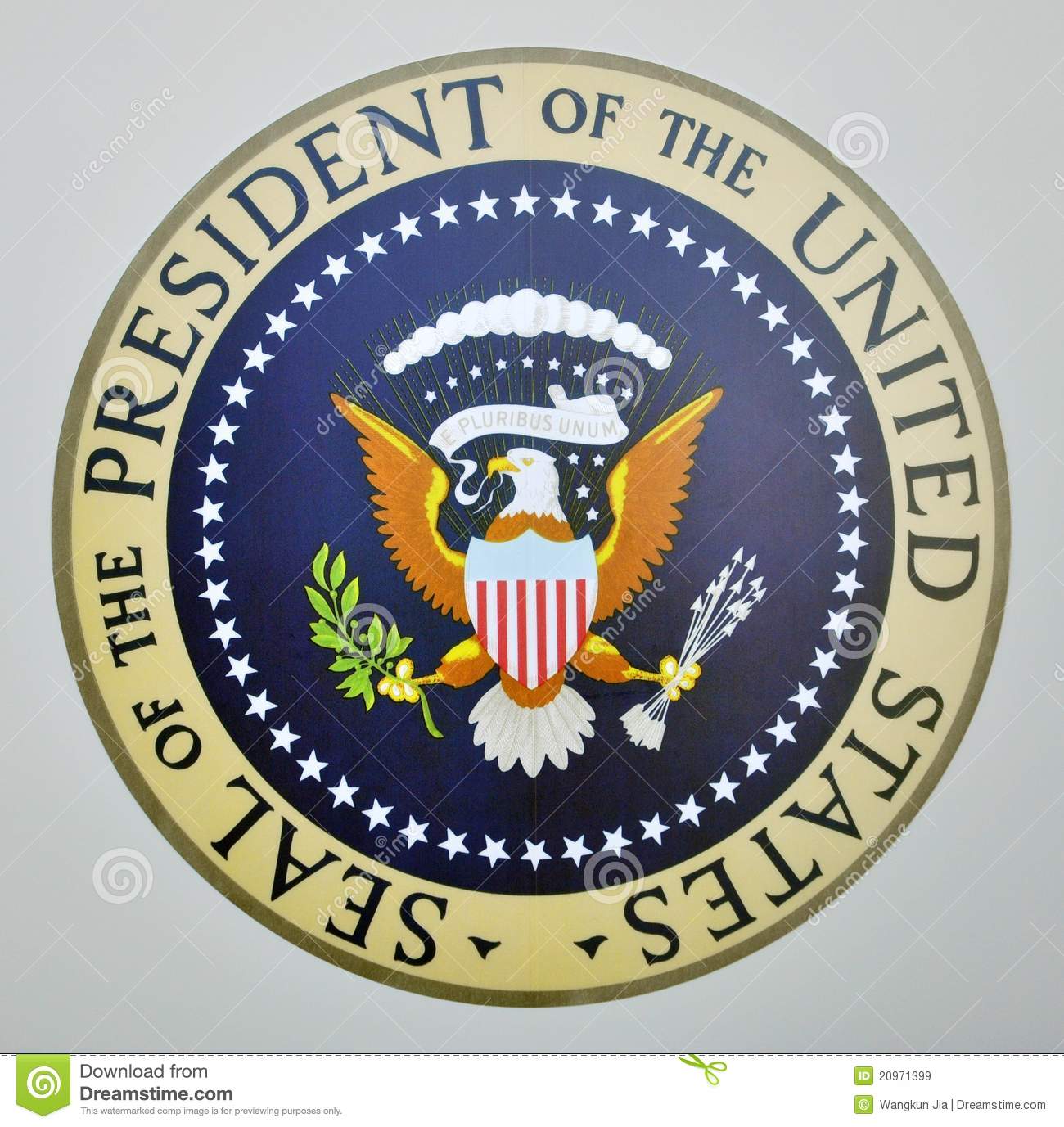 Presidential Seal On Air Force One In Ronald Regan Presidential