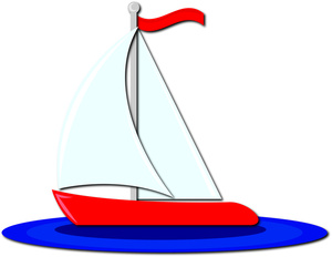 Sailboat Clipart Image Clip Art Illustration Of A Sail Boat Floating