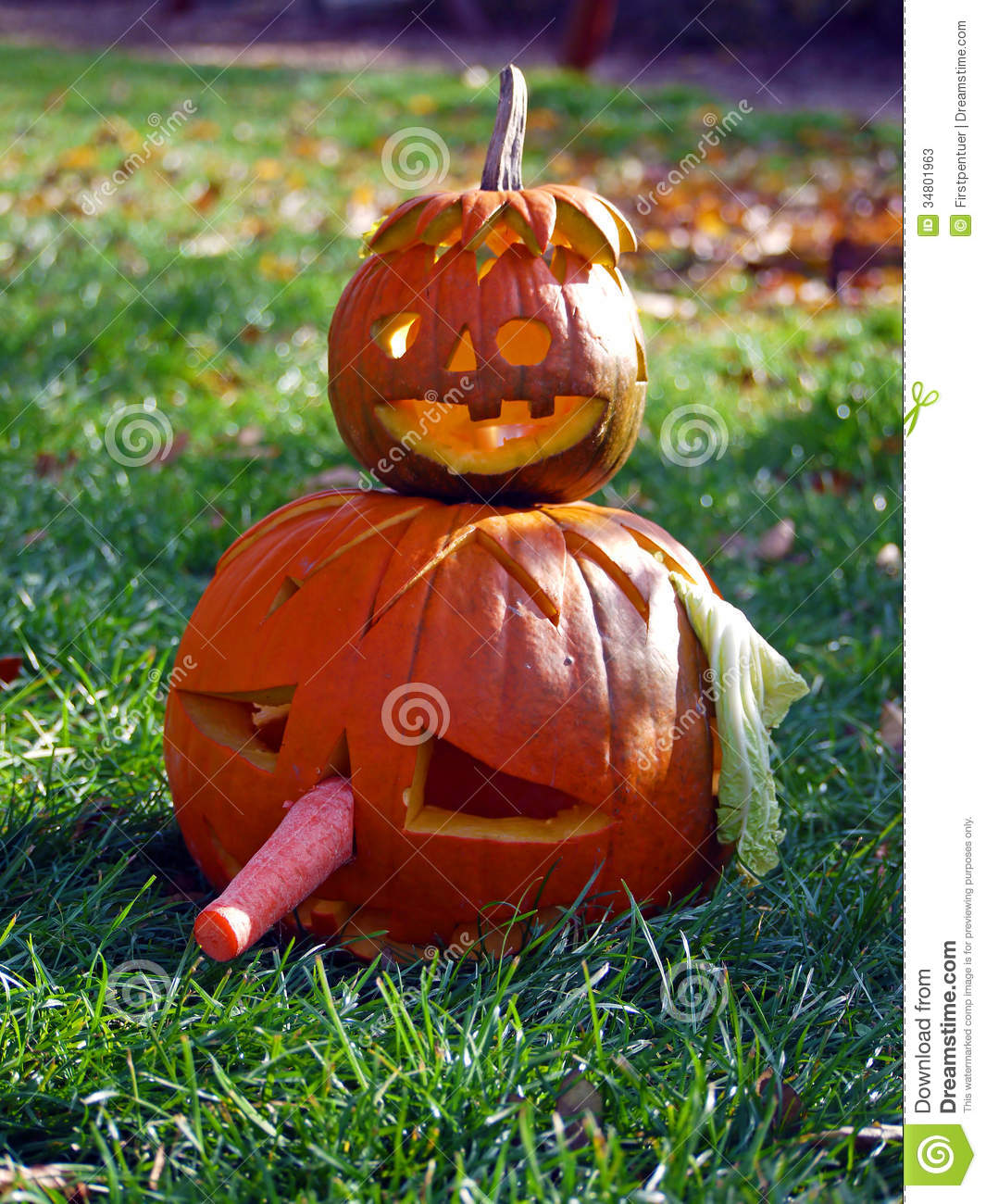 Stacked Halloween Pumpkins Stock Photos   Image  34801963