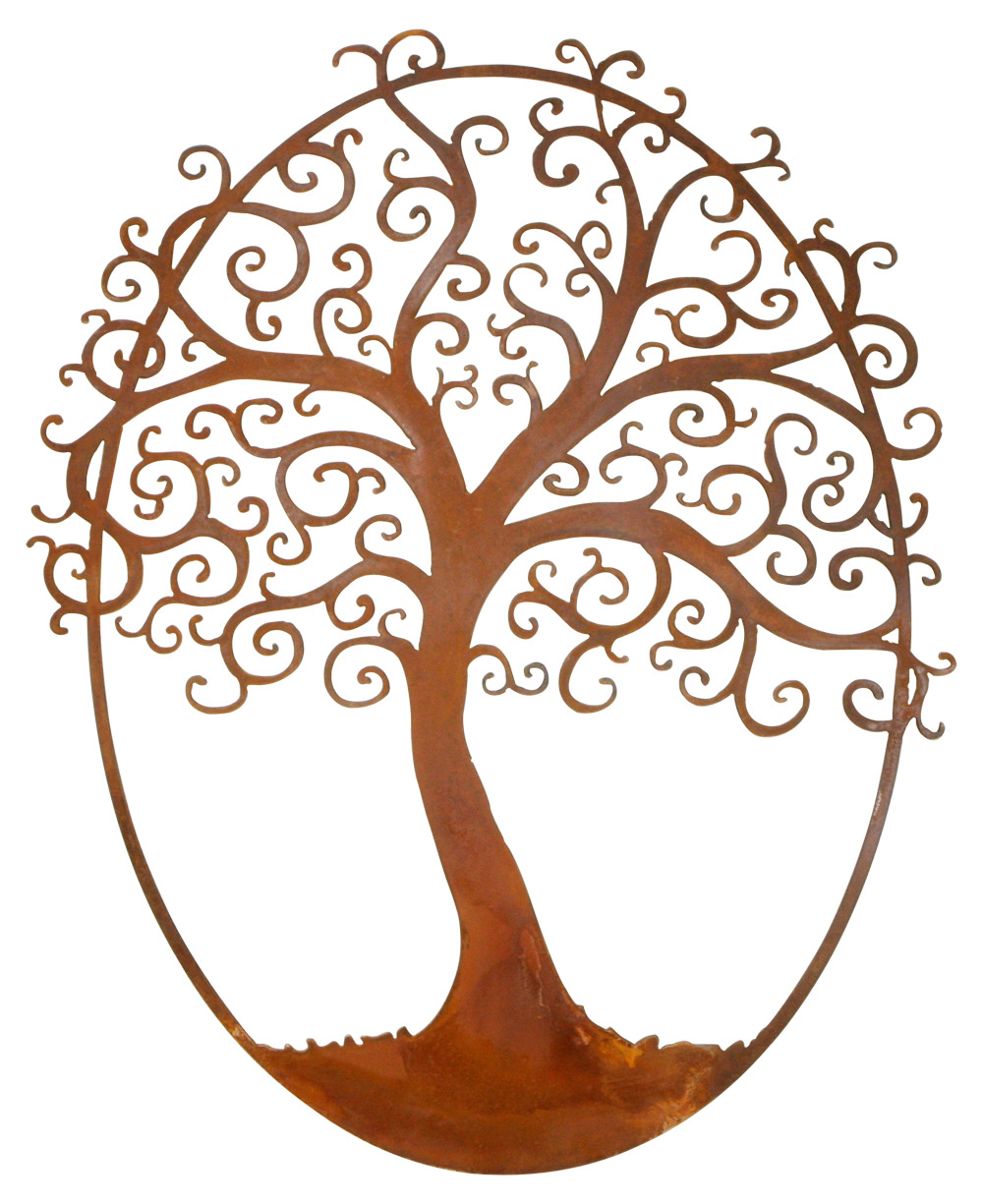 Tree Of Life Wall Art Red And Brown Oxide Patina
