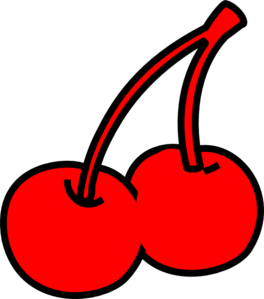 Two Red Cherry Clip Art At Clker Com   Vector Clip Art Online Royalty    