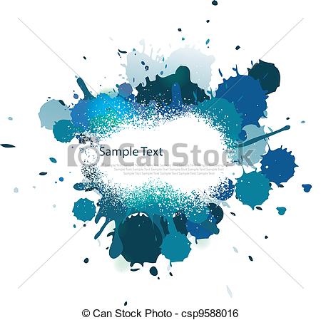 Vector Of Blue Tone Color Splash On White Csp9588016   Search Clipart    