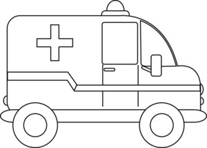 Ambulance Clipart Image   Clipart Illustration Of A Black And White