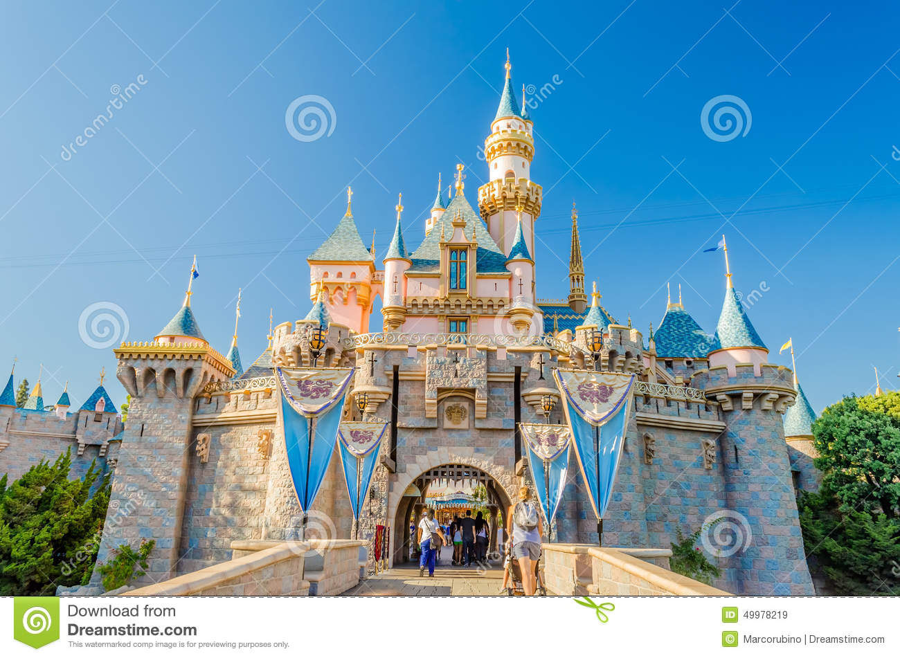 Anaheim California August 27  Sleeping Beauty Castle At Disneyland