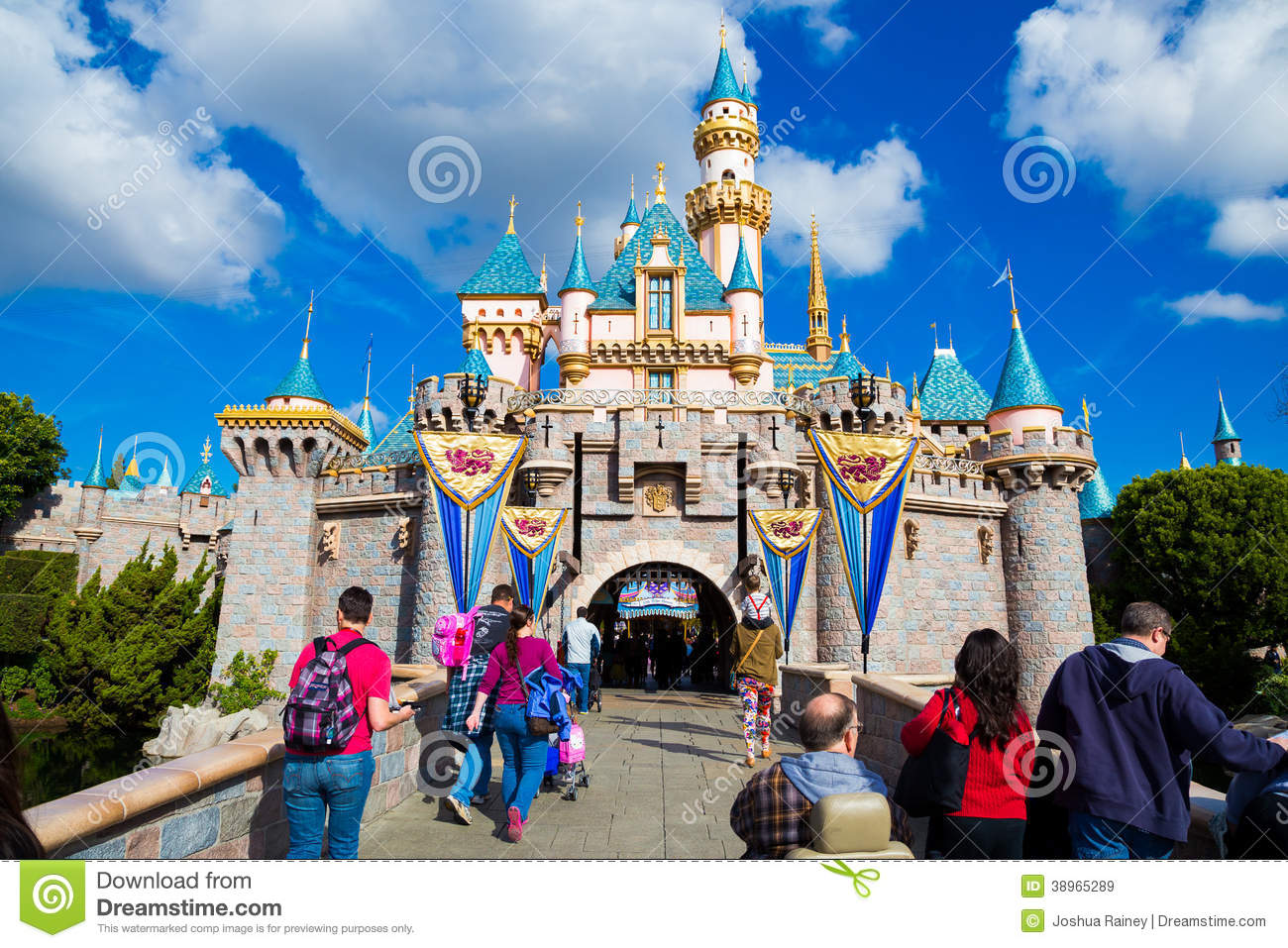 Anaheim California Usa   February 4 2014  Disneylands Pink Castle