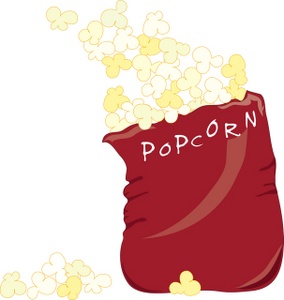 Bag Of Buttered Popcorn With The Word Popcorn On The Bag 0515 0901