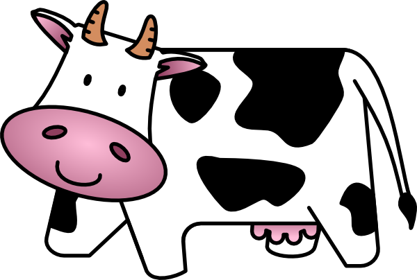 Black And White Cow Clip Art At Clker Com   Vector Clip Art Online