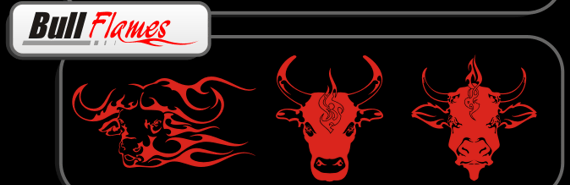 Bull Flames Vector Clipart Grafiken Download
