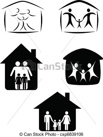 Clip Art Vector Of Happy Family Symbol Csp6839106   Search Clipart