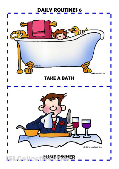 Daily Routine Clip Art Morning Routine Chart Daily Routine Worksheet    